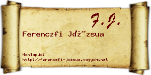 Ferenczfi Józsua névjegykártya